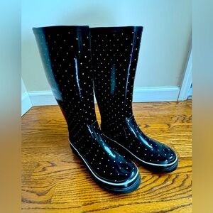 Kate Spade Polka Dot Rain Boots - size 8
